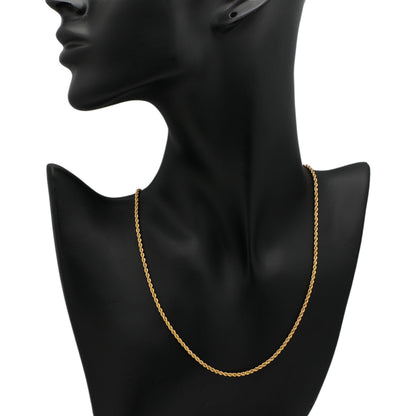 Exclusive Chopard 18K Yellow Gold Rope Necklace — Top View