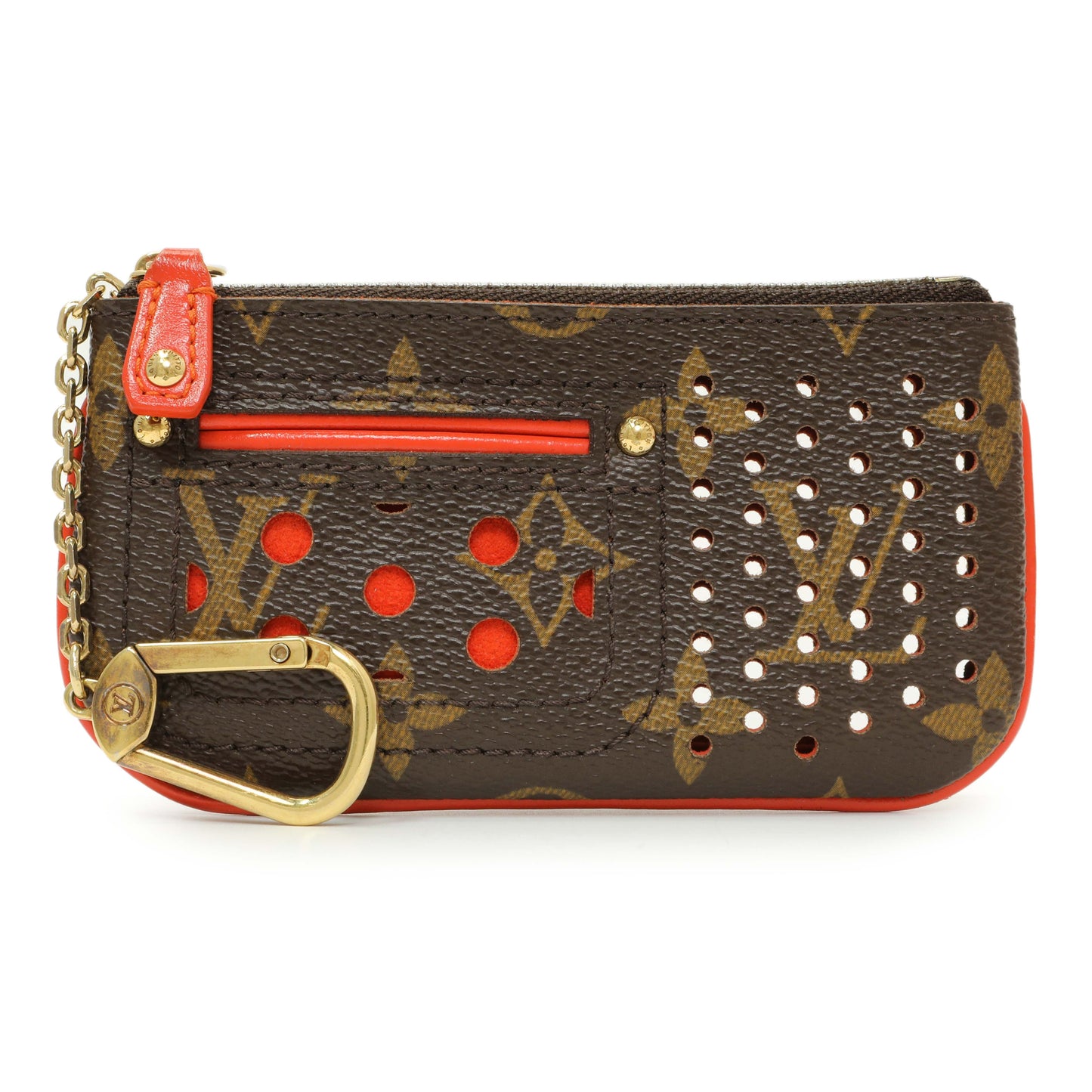 Exclusive Louis Vuitton Monogram Perforated Key Pouch — Front View