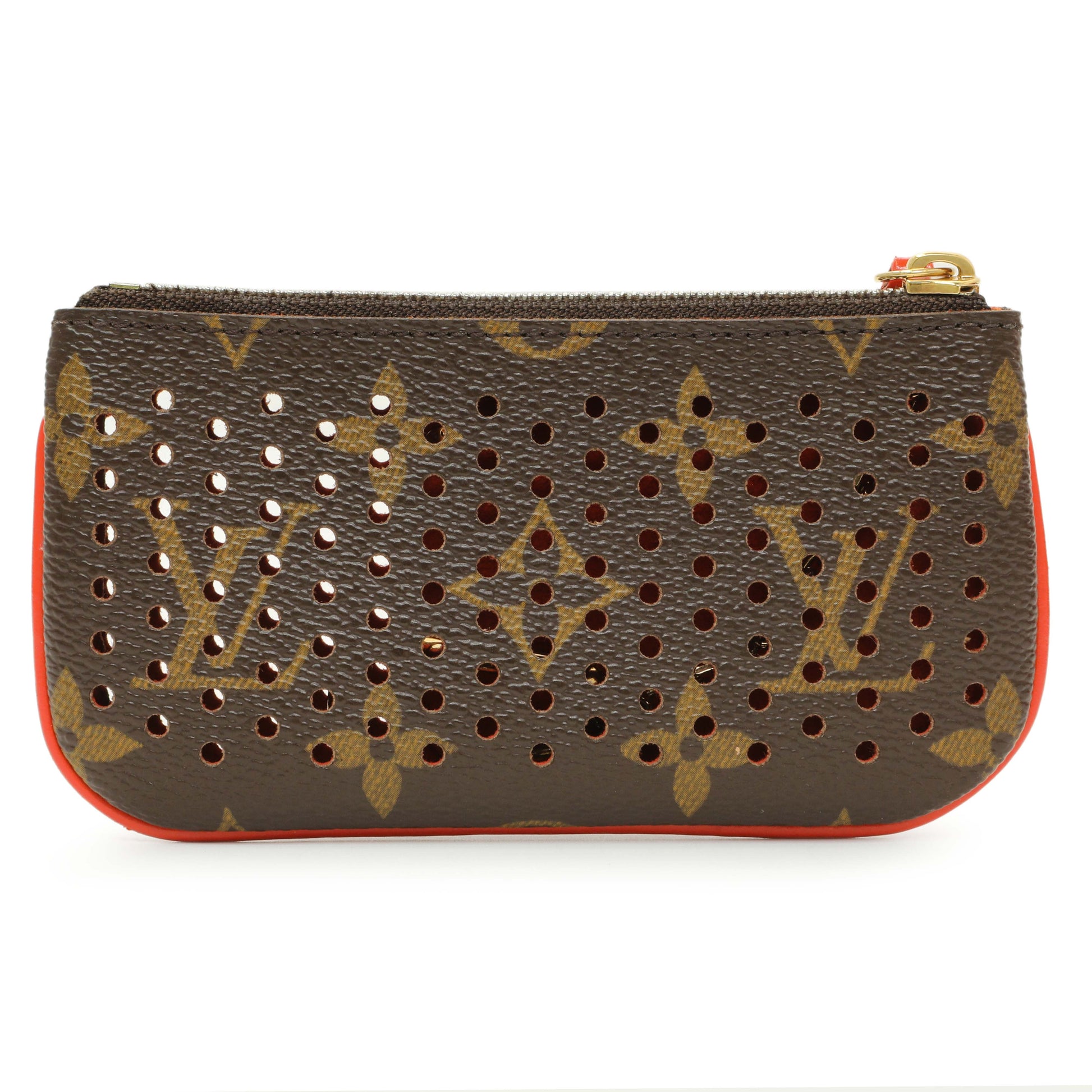 Exclusive Louis Vuitton Monogram Perforated Key Pouch — Side View