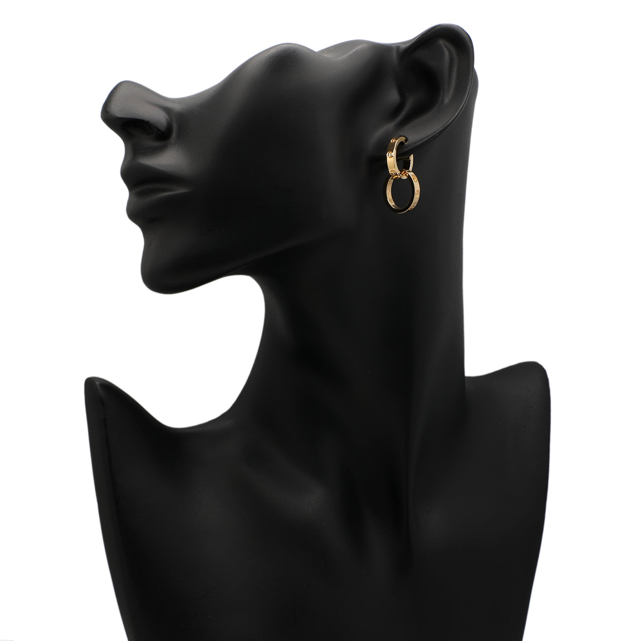 Exclusive Cartier 18K Yellow Gold Multiwear Love Earrings — Back View