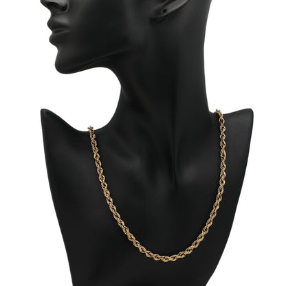 Exclusive 10K Yellow Gold Rope Chain — Back View