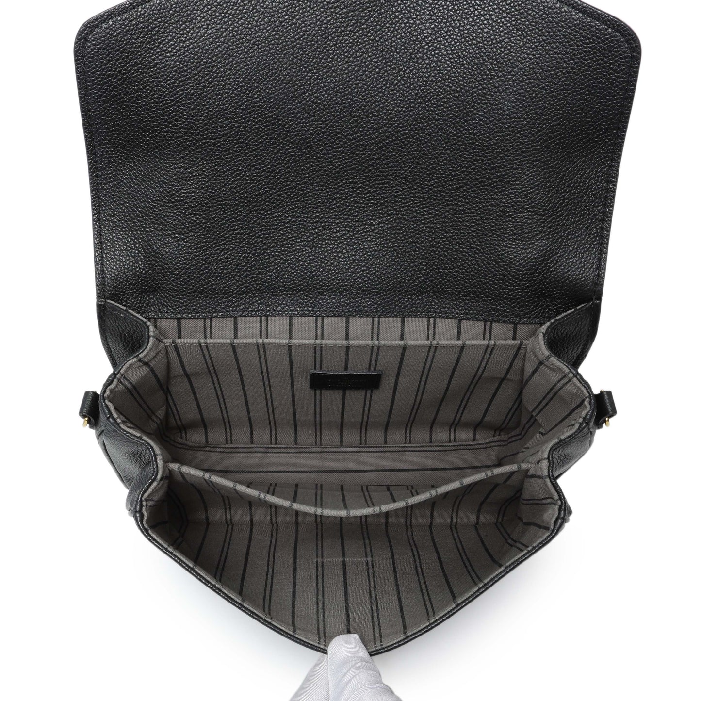 Exclusive Louis Vuitton Black Empreinte Pochette Metis — Top View