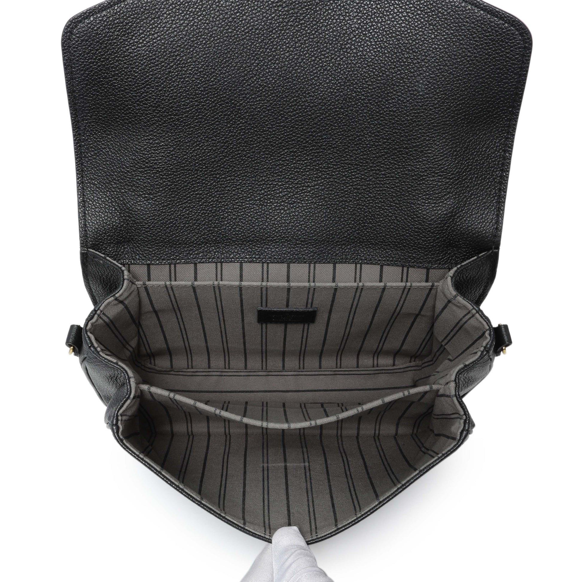 Exclusive Louis Vuitton Black Empreinte Pochette Metis — Top View