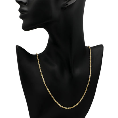 Exclusive 10K Yellow Gold Rope Chain — Back View