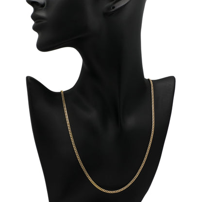 Exclusive 10K Yellow Gold Italian Curb Chain — Back View