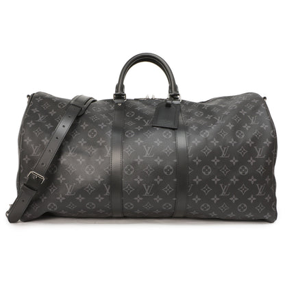 Exclusive Louis Vuitton Monogram Eclipse  Keepall  Bandouliere 55 — Front View