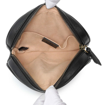 Exclusive Gucci Black Calfskin Matelasse GG Marmont Belt Bag — Top View