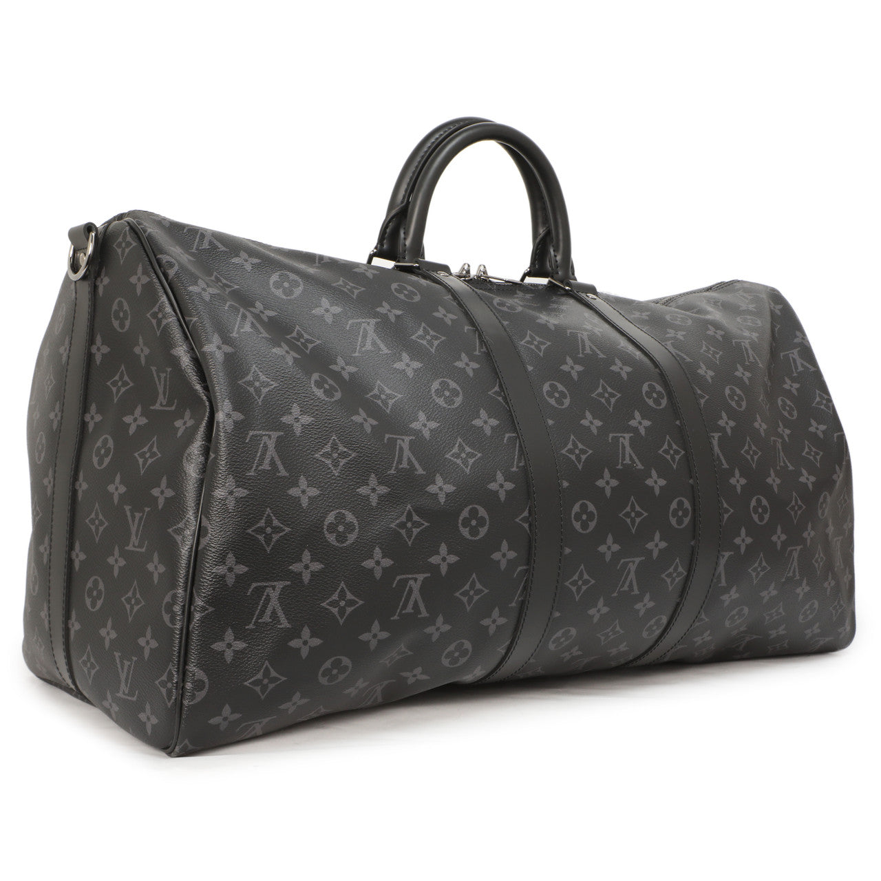 Exclusive Louis Vuitton Monogram Eclipse  Keepall  Bandouliere 55 — Top View