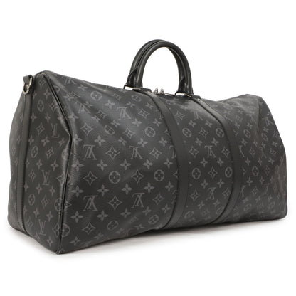 Exclusive Louis Vuitton Monogram Eclipse  Keepall  Bandouliere 55 — Top View