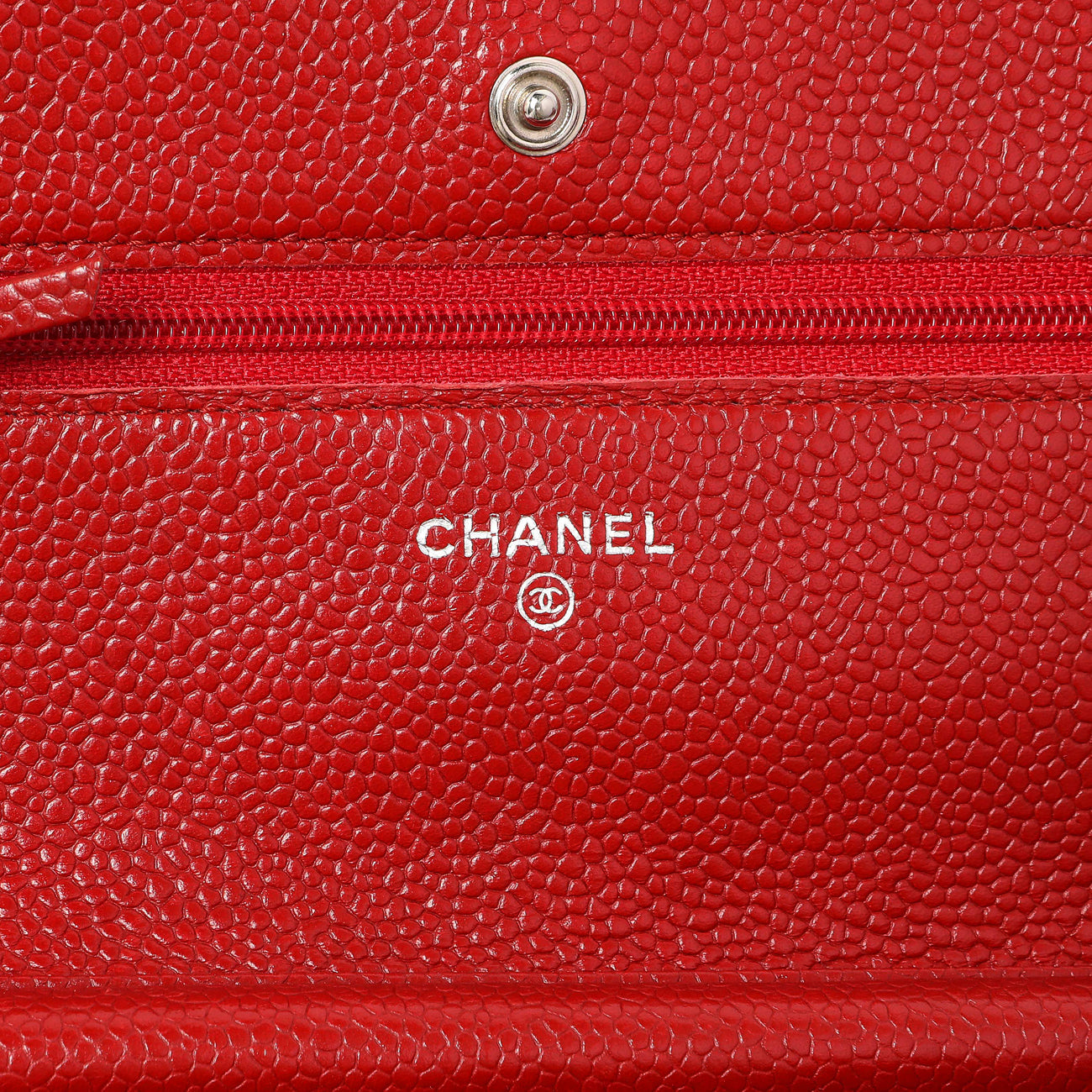 Exclusive Chanel Red Quilted Caviar Classic Wallet on Chain WOC — Alternate View 9
