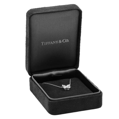 Exclusive Tiffany & Co. Platinum 0.46 Carat Medium Victoria Pendant Necklace — Lifestyle View
