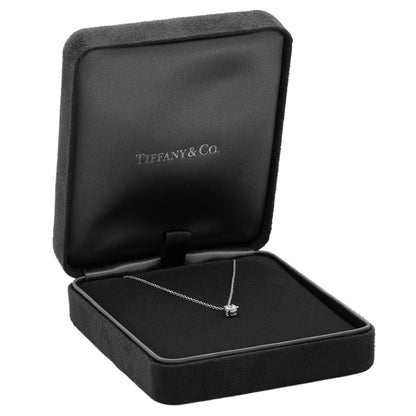 Exclusive Tiffany & Co. Platinum Solitaire Diamond Pendant — Lifestyle View