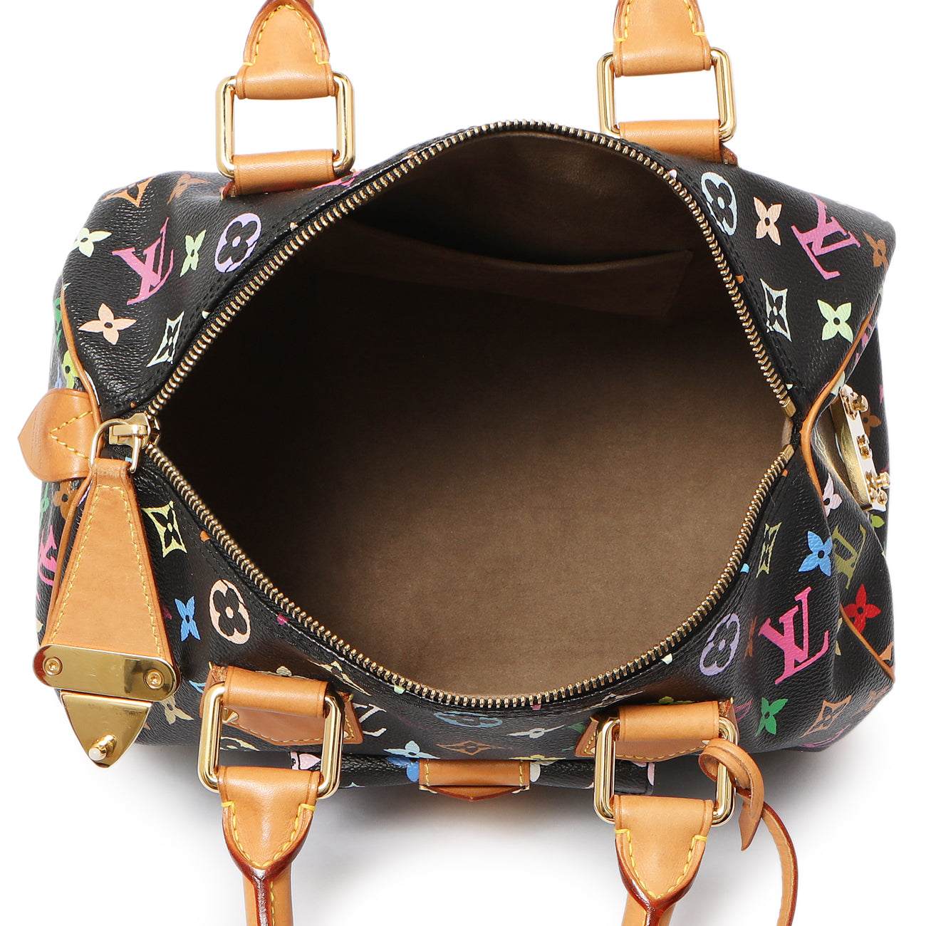 Exclusive Louis Vuitton Black Monogram Multicolor Speedy 30 — Alternate View 8