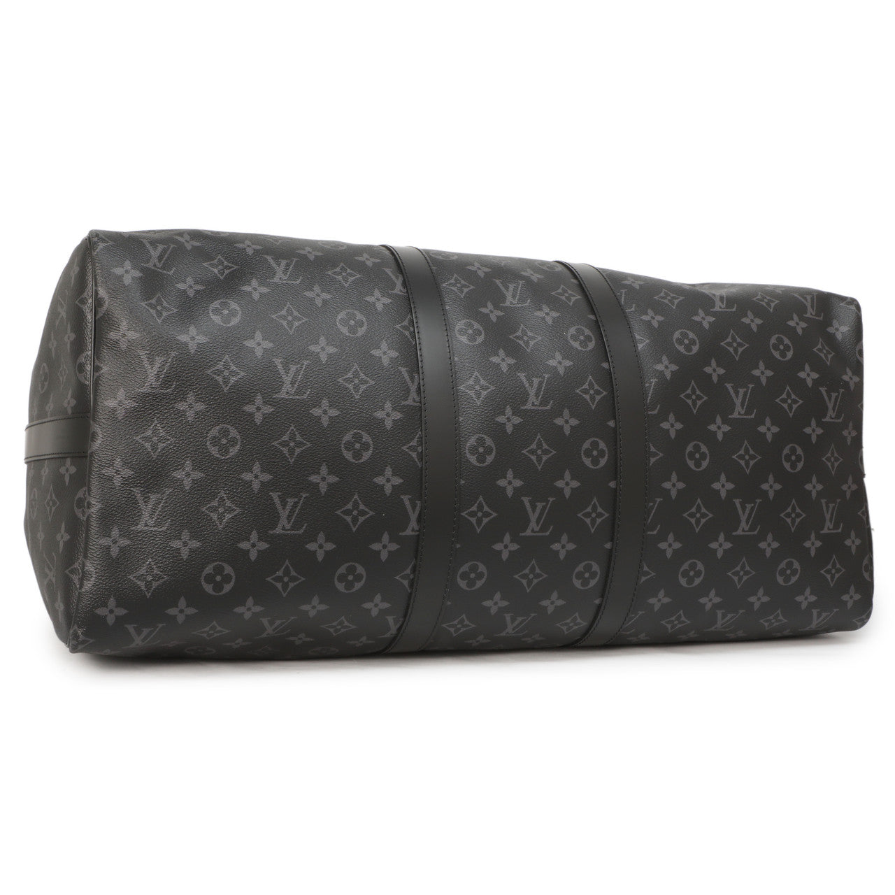 Exclusive Louis Vuitton Monogram Eclipse  Keepall  Bandouliere 55 — Back View