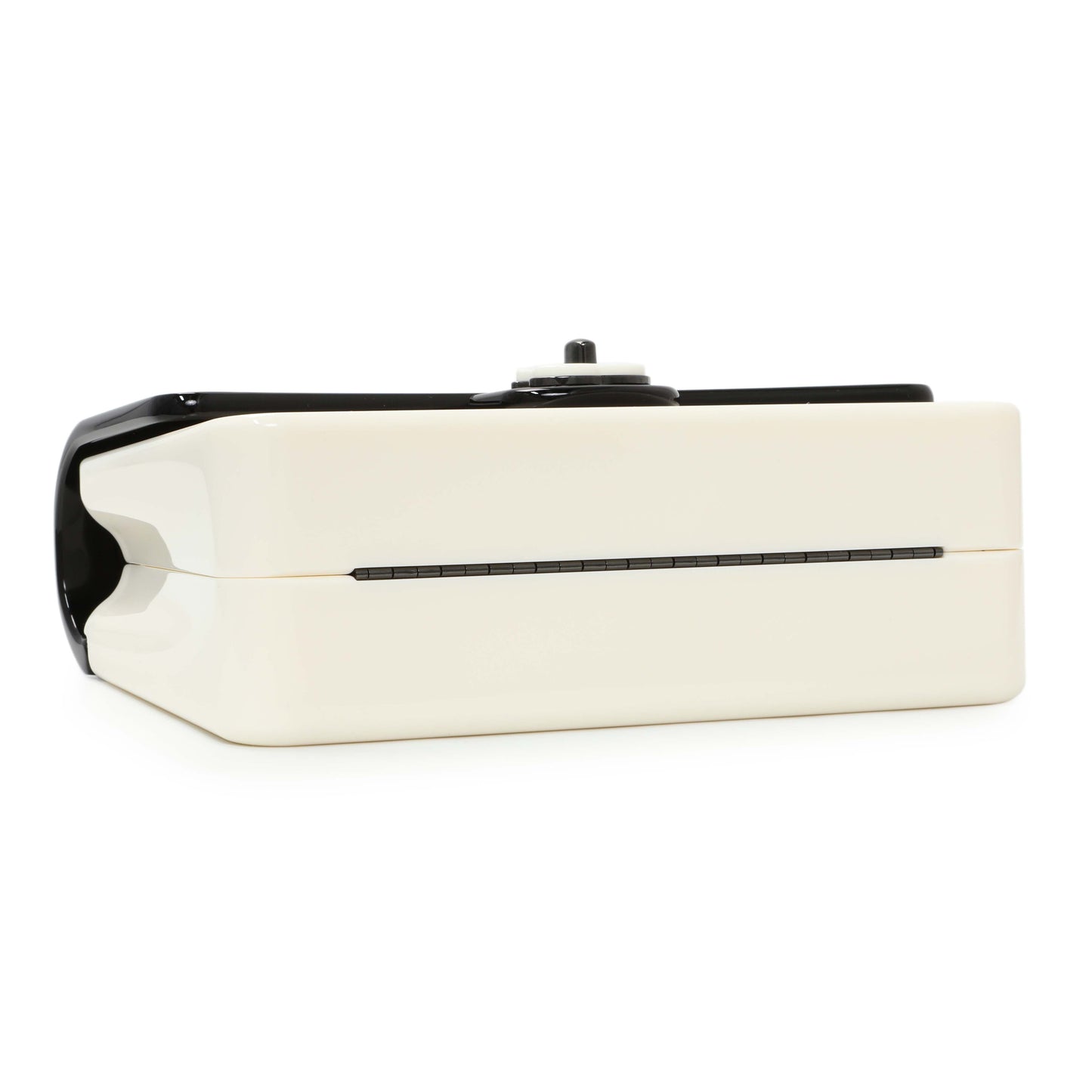 Exclusive Chanel Black White Plexiglass Plexi Coco Bag — Back View