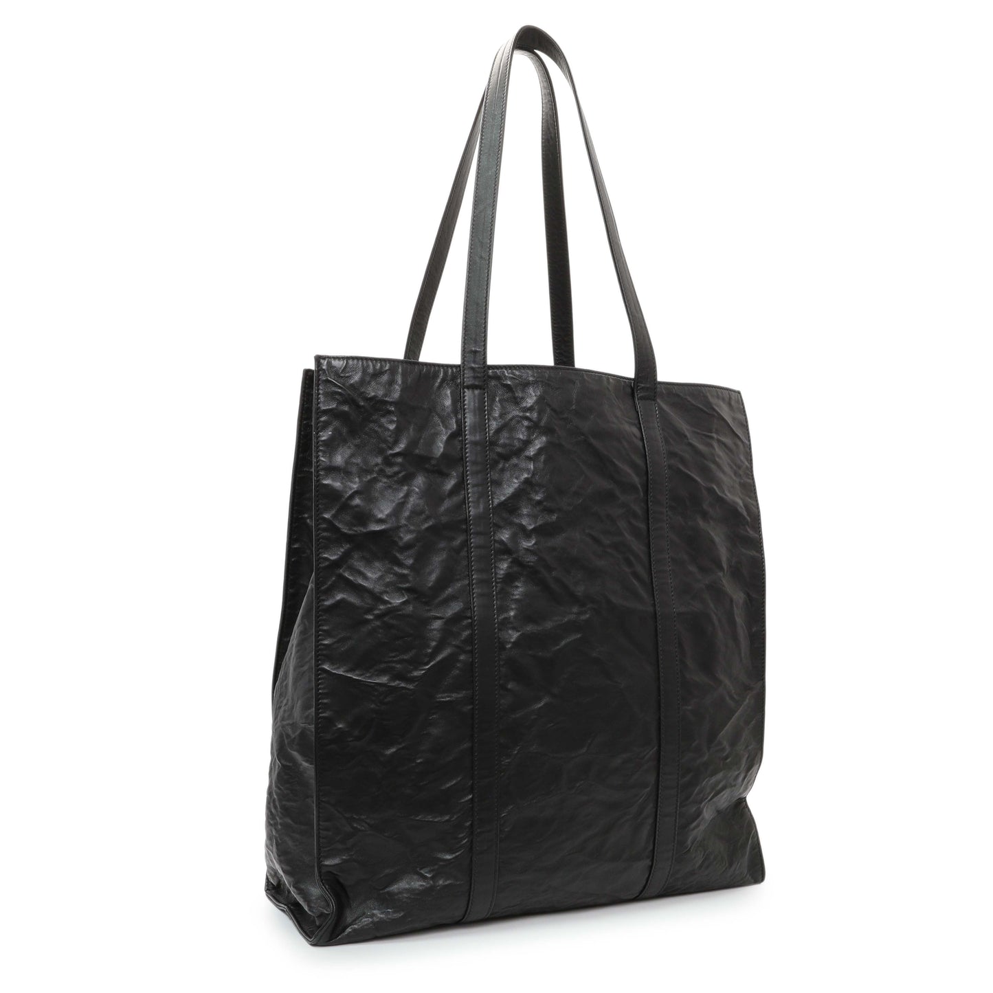 Exclusive Prada Black Nappa Antique Tote — Side View