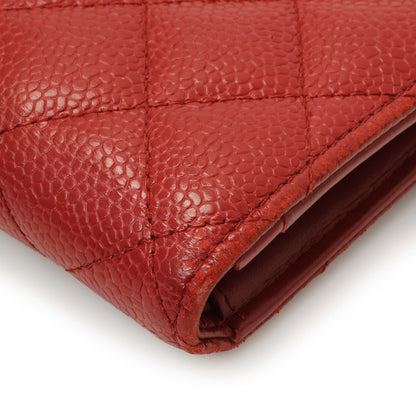 Exclusive Chanel Red Quilted Caviar Yen Wallet — Alternate View 7
