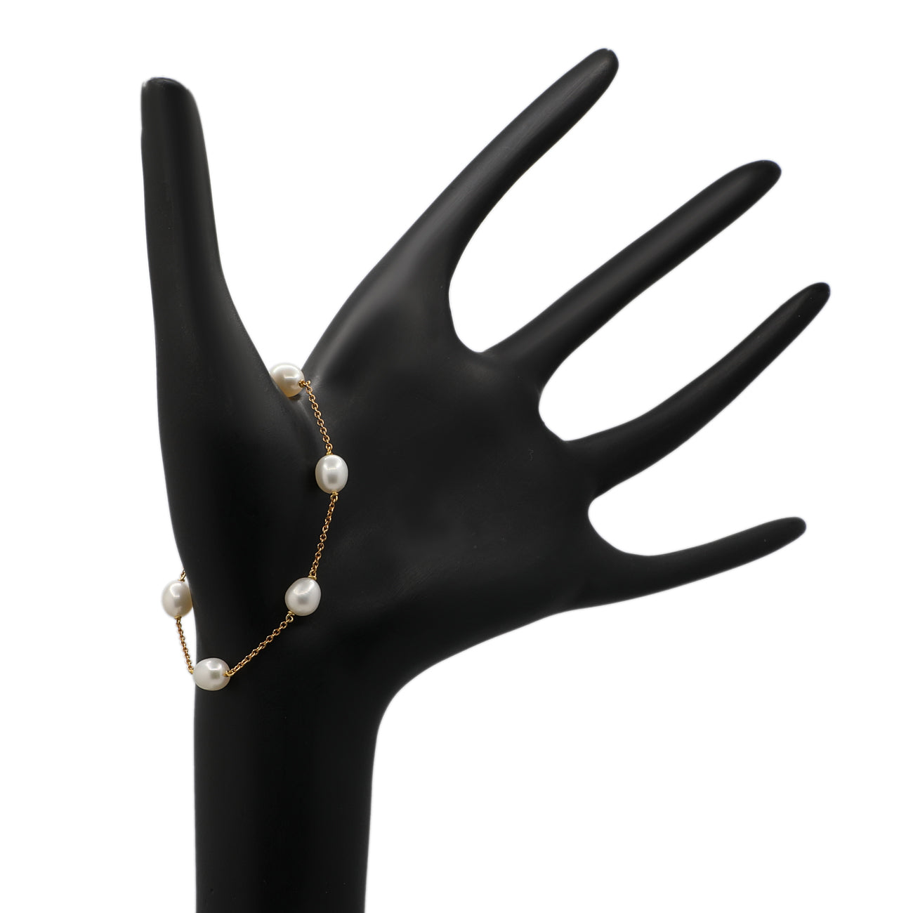 Exclusive Tiffany & Co. 18K Yellow Gold Elsa Peretti Pearls by the Yard Bracelet — Back View