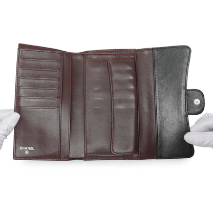 Exclusive Chanel Lambskin Quilted Large Flap Wallet Black — Alternate View 8