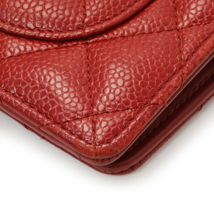 Exclusive Chanel Red Quilted Caviar Yen Wallet — Alternate View 9