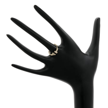 Exclusive Tiffany & Co. 18K Yellow Gold Diamond T Wire Ring — Top View