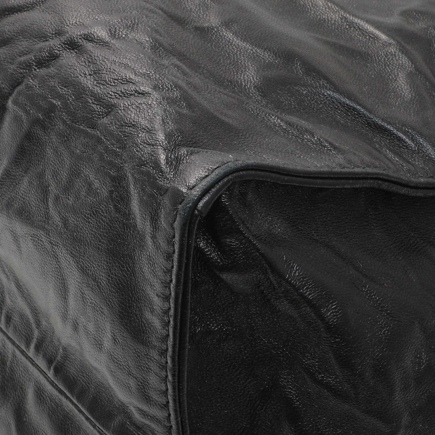 Exclusive Prada Black Nappa Antique Tote — Detail View