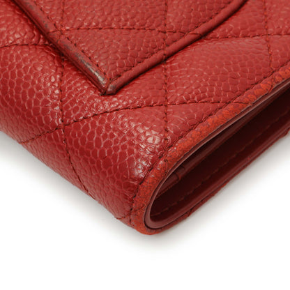 Exclusive Chanel Red Quilted Caviar Yen Wallet — Alternate View 11