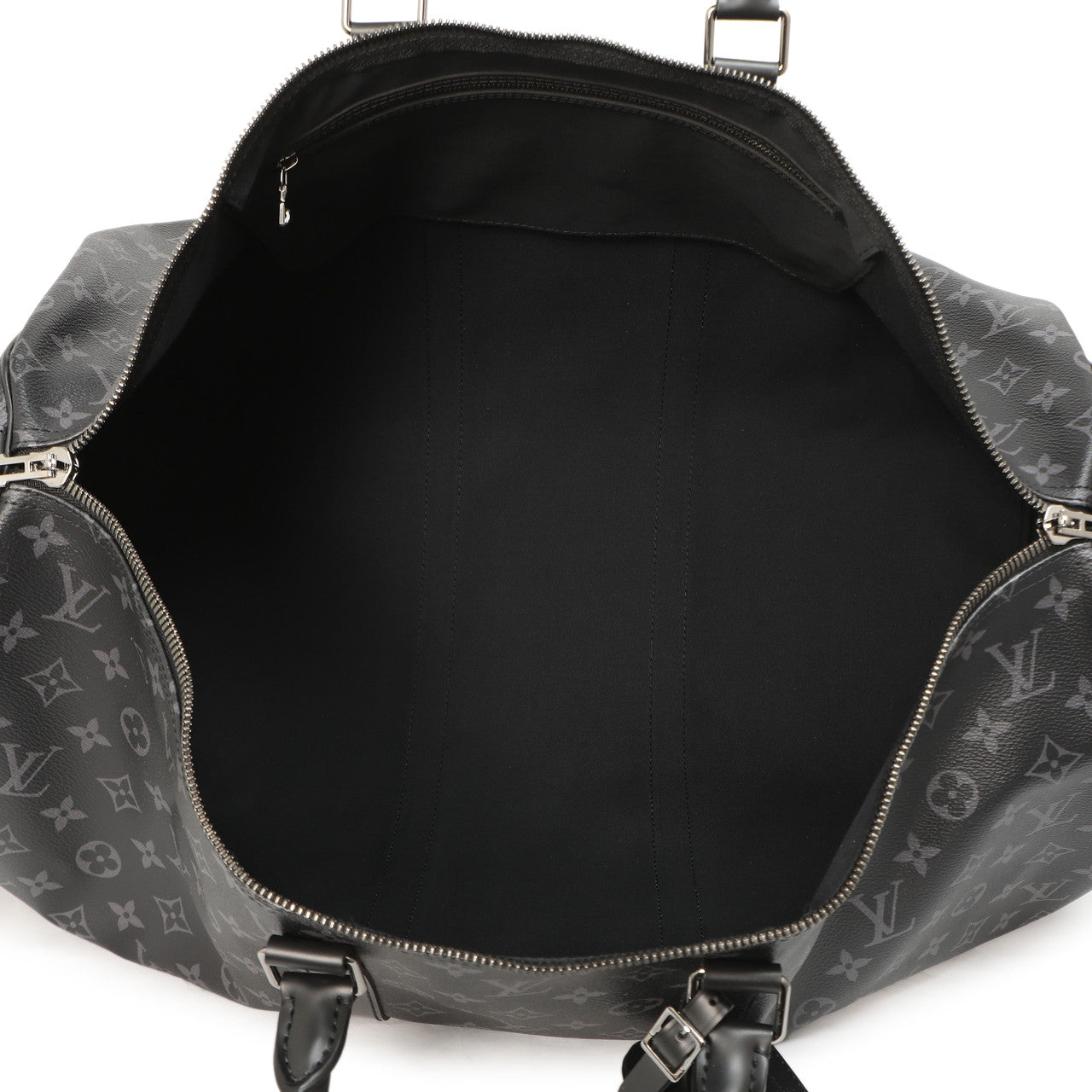 Exclusive Louis Vuitton Monogram Eclipse  Keepall  Bandouliere 55 — Detail View