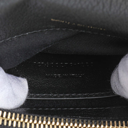 Exclusive Saint Laurent Black Sheepskin Matelasse Chevron Monogram Medium College Bag — Lifestyle View