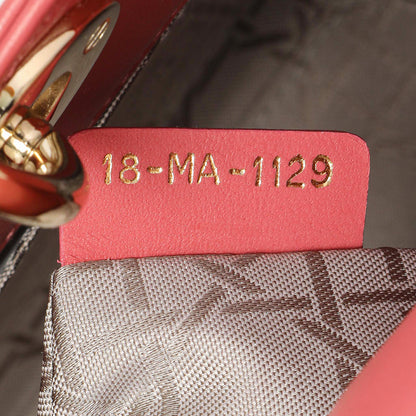 Exclusive Christian Dior Pink Lambskin Cannage Small My ABCDior Lady Dior — Alternate View 10