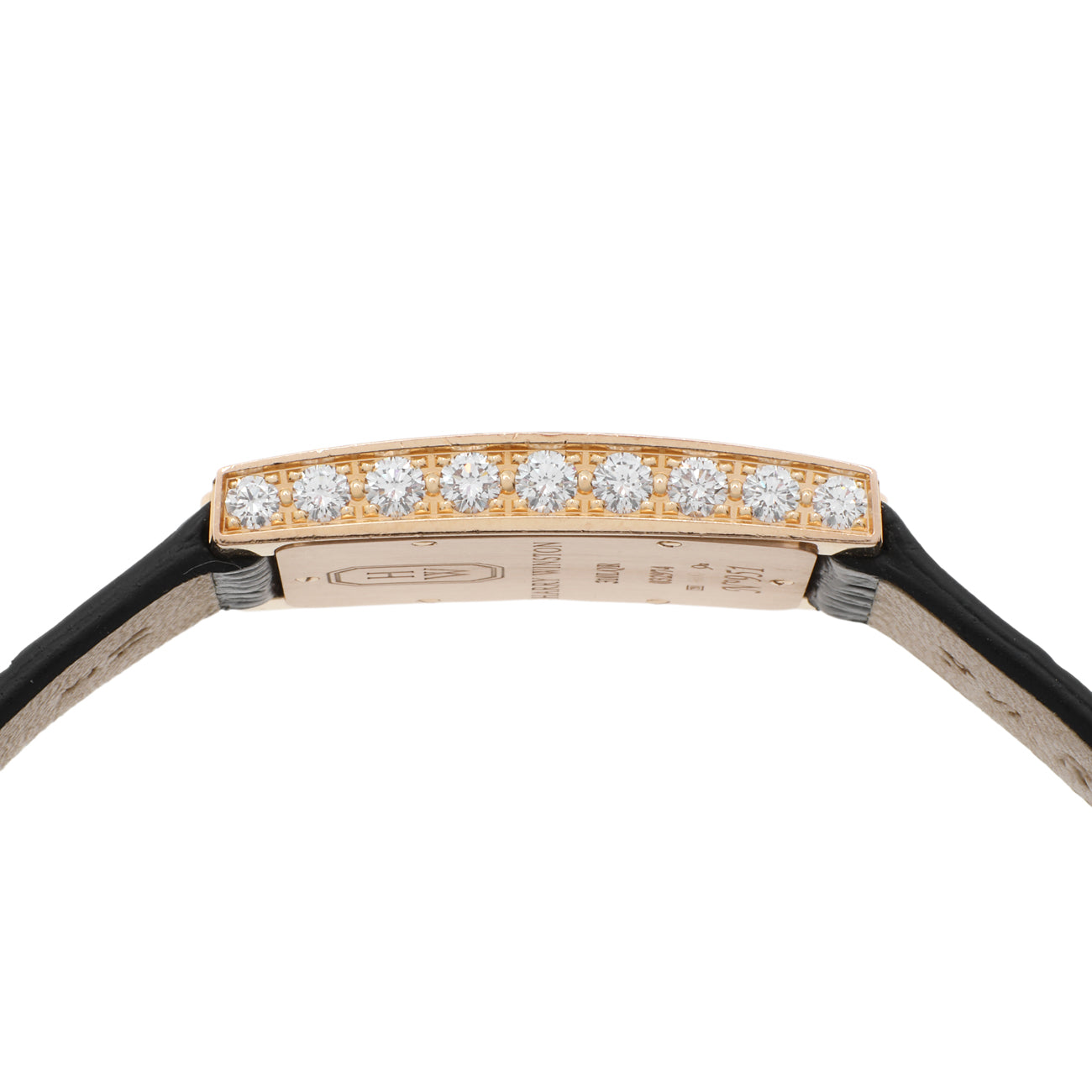 Exclusive Harry Winston 18K Rose Gold Diamond Avenue Classic Quartz — Back View