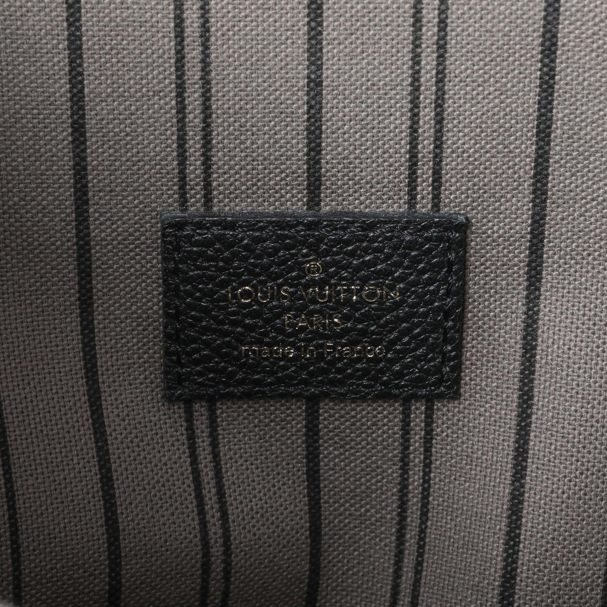 Exclusive Louis Vuitton Black Empreinte Pochette Metis — Detail View