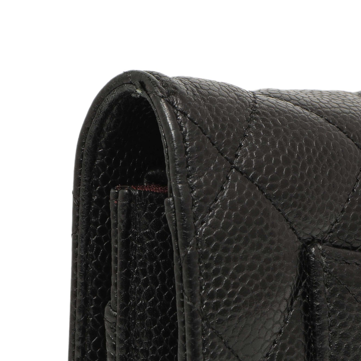 Exclusive Chanel Black Quilted Caviar Classic Wallet on Chain WOC — Alternate View 7