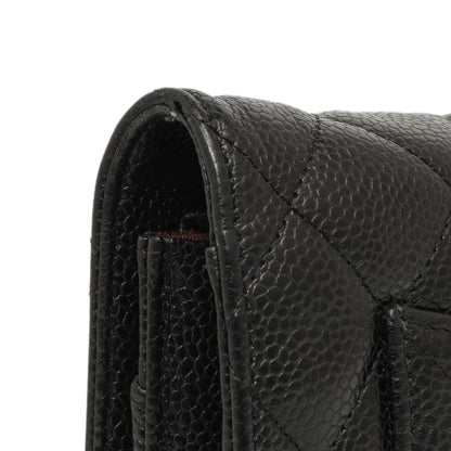 Exclusive Chanel Black Quilted Caviar Classic Wallet on Chain WOC — Alternate View 7