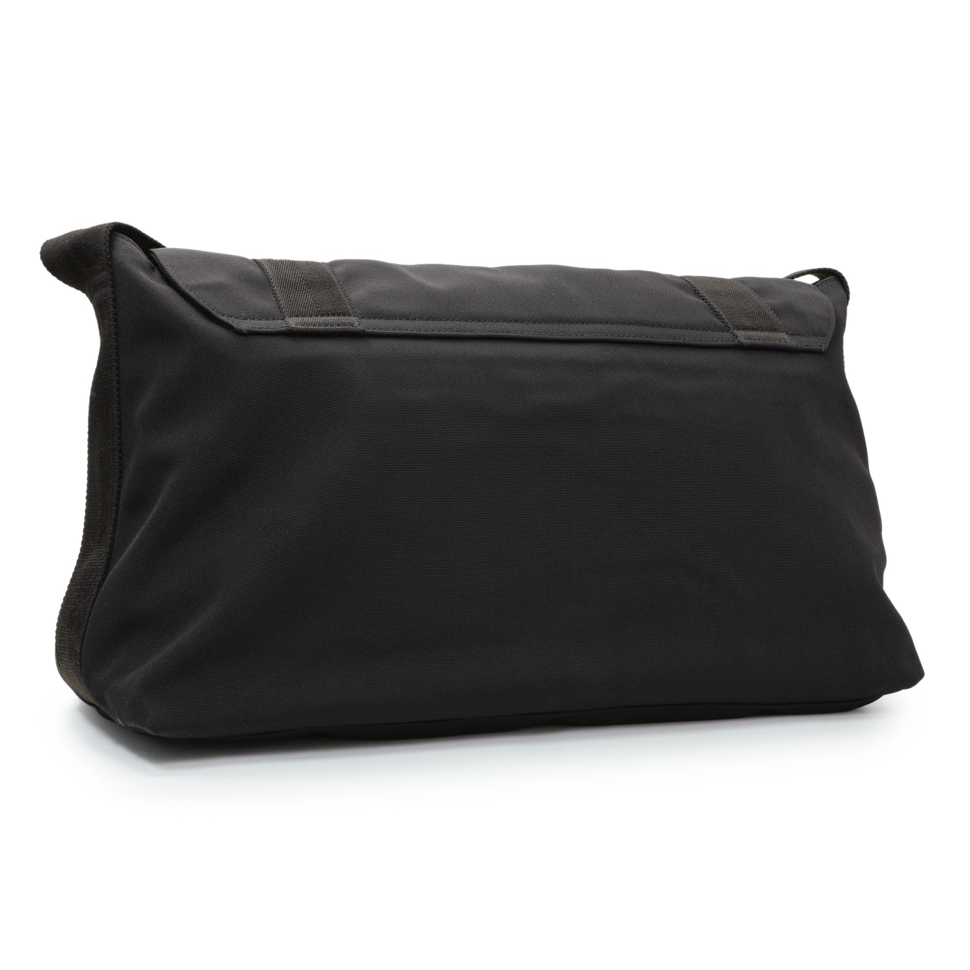 Exclusive Gucci Black Nylon Messenger Crossbody Shoulder Bag — Side View