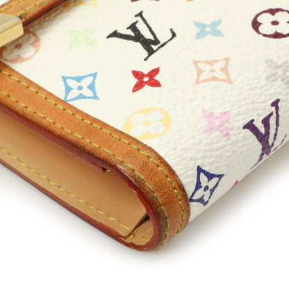 Exclusive Louis Vuitton White Monogram Multicolor Porte Tresor International Wallet — Top View