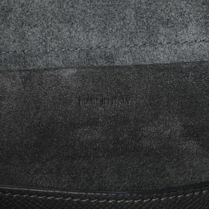 Exclusive Celine Grey Grained Calfskin Micro Belt Bag — Lifestyle View