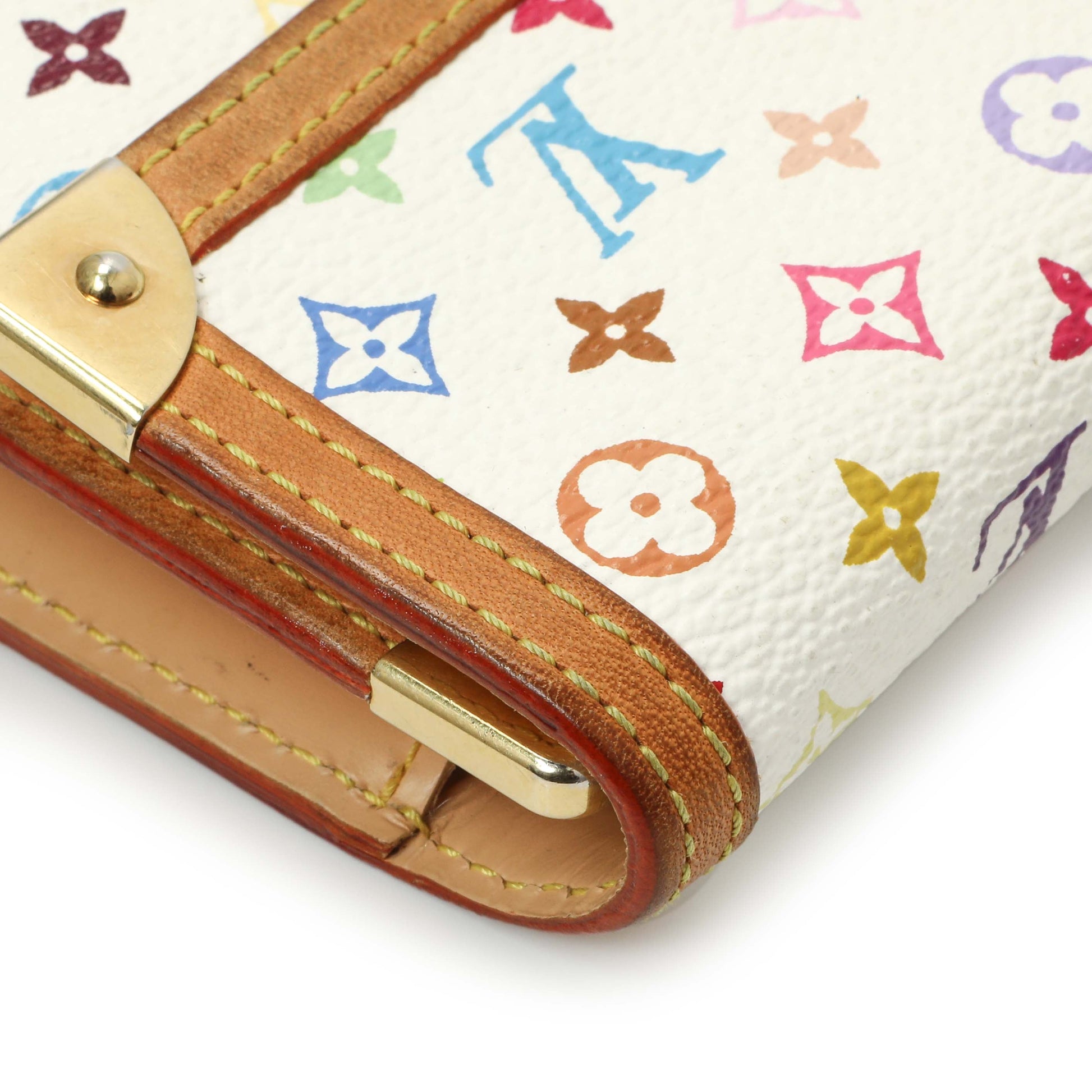Exclusive Louis Vuitton White Monogram Multicolor Porte Tresor International Wallet — Lifestyle View