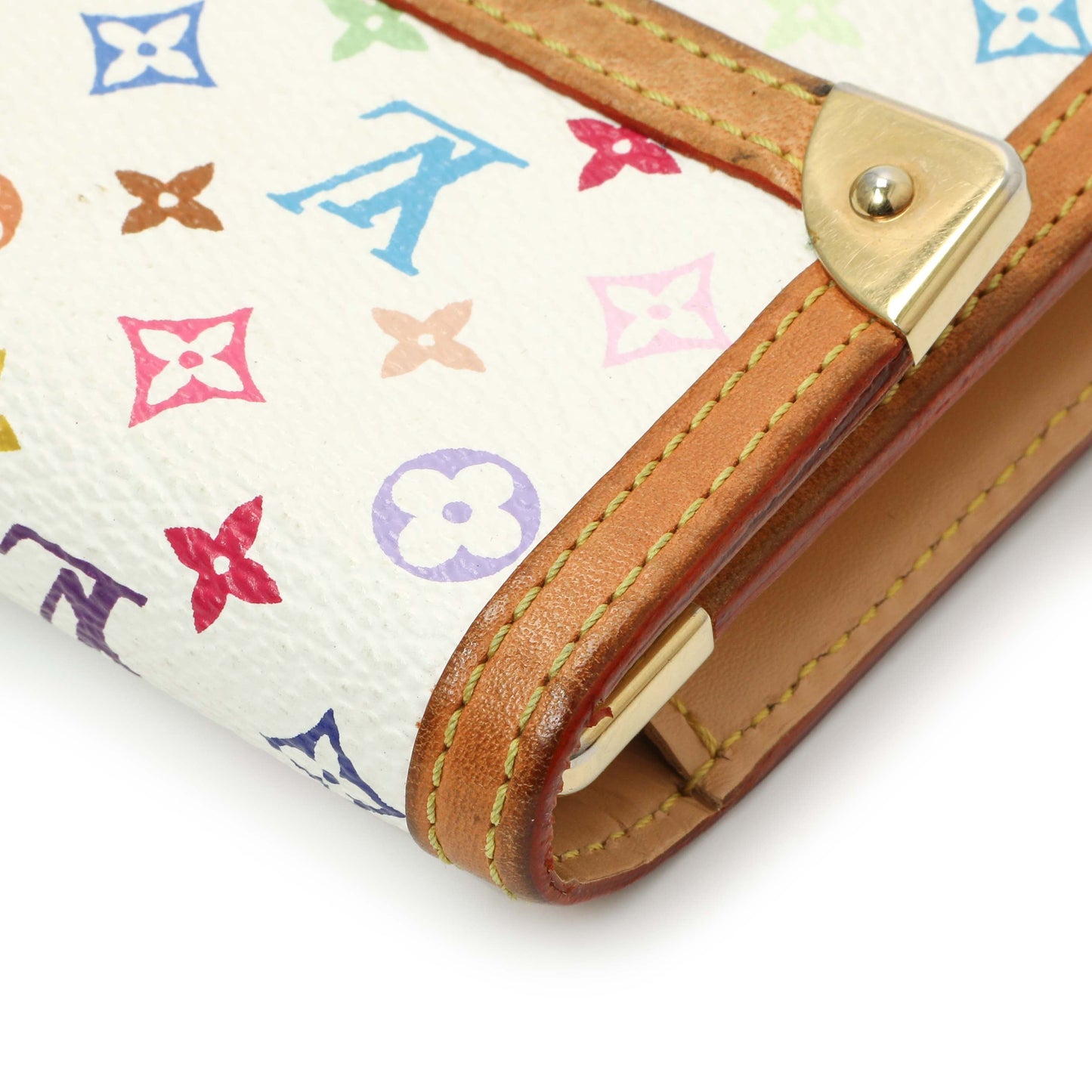 Exclusive Louis Vuitton White Monogram Multicolor Porte Tresor International Wallet — Alternate View 7