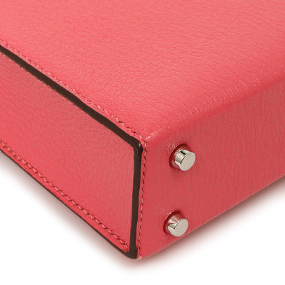 Exclusive Hermes Rose Azalee Chevre Mysore Mini Verrou Chaine — Lifestyle View
