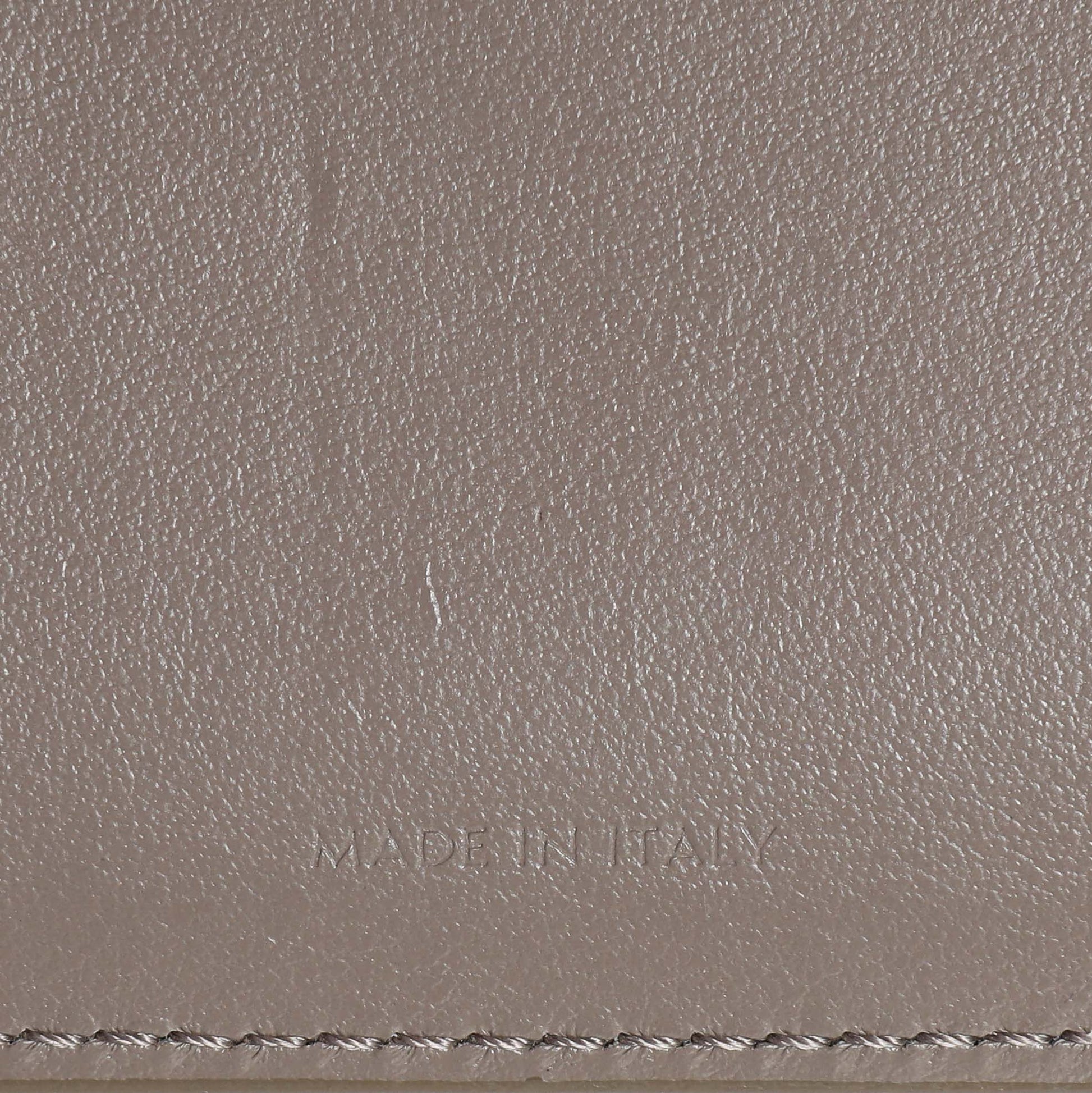 Exclusive Celine Grey Grained Calfskin Medium Multifunction Strap Wallet — Lifestyle View