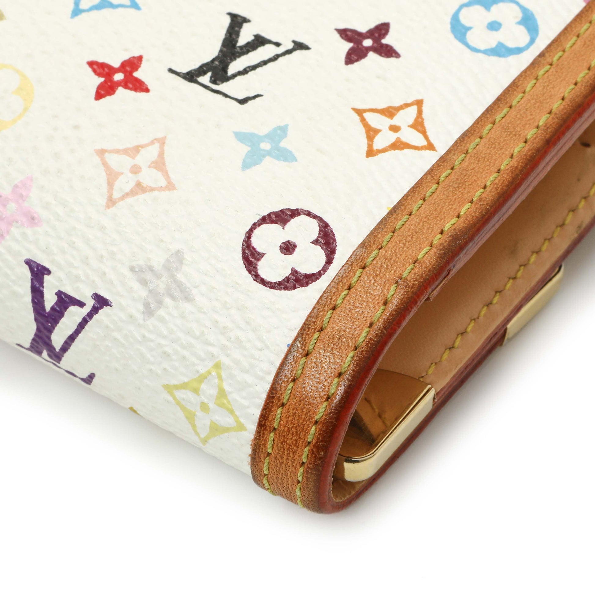 Exclusive Louis Vuitton White Monogram Multicolor Porte Tresor International Wallet — Alternate View 11