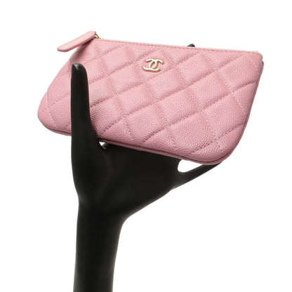Exclusive Chanel Pink Quilted Caviar Small Cosmetic Case — Alternate View 7