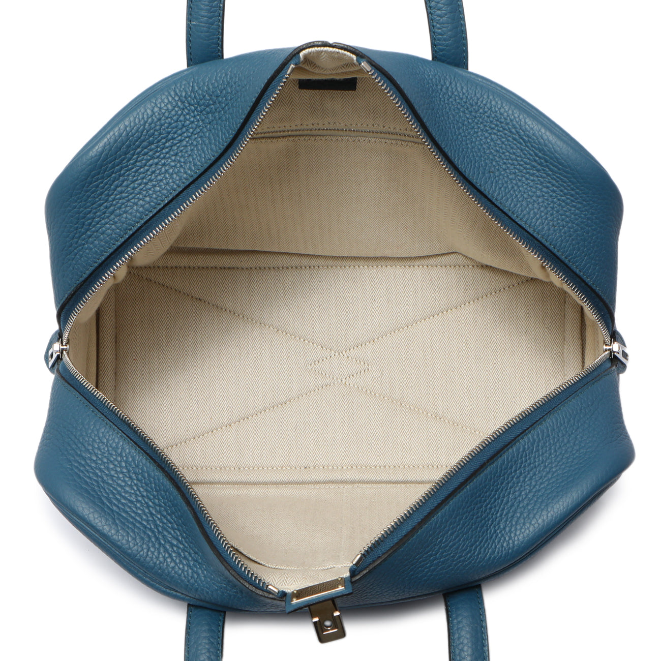 Exclusive Hermes Cobalt Clemence Victoria II 35 — Top View