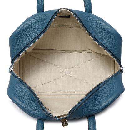 Exclusive Hermes Cobalt Clemence Victoria II 35 — Top View