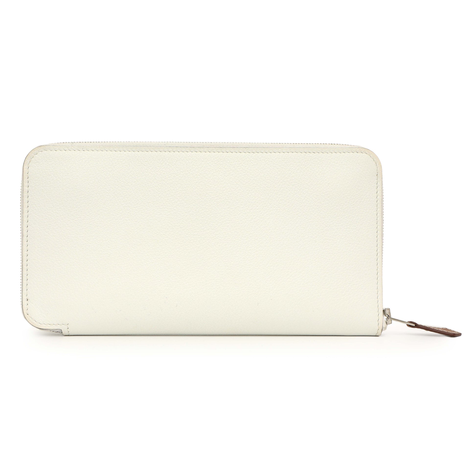 Exclusive Hermes New White Evercolor Silk'in Long Wallet — Side View