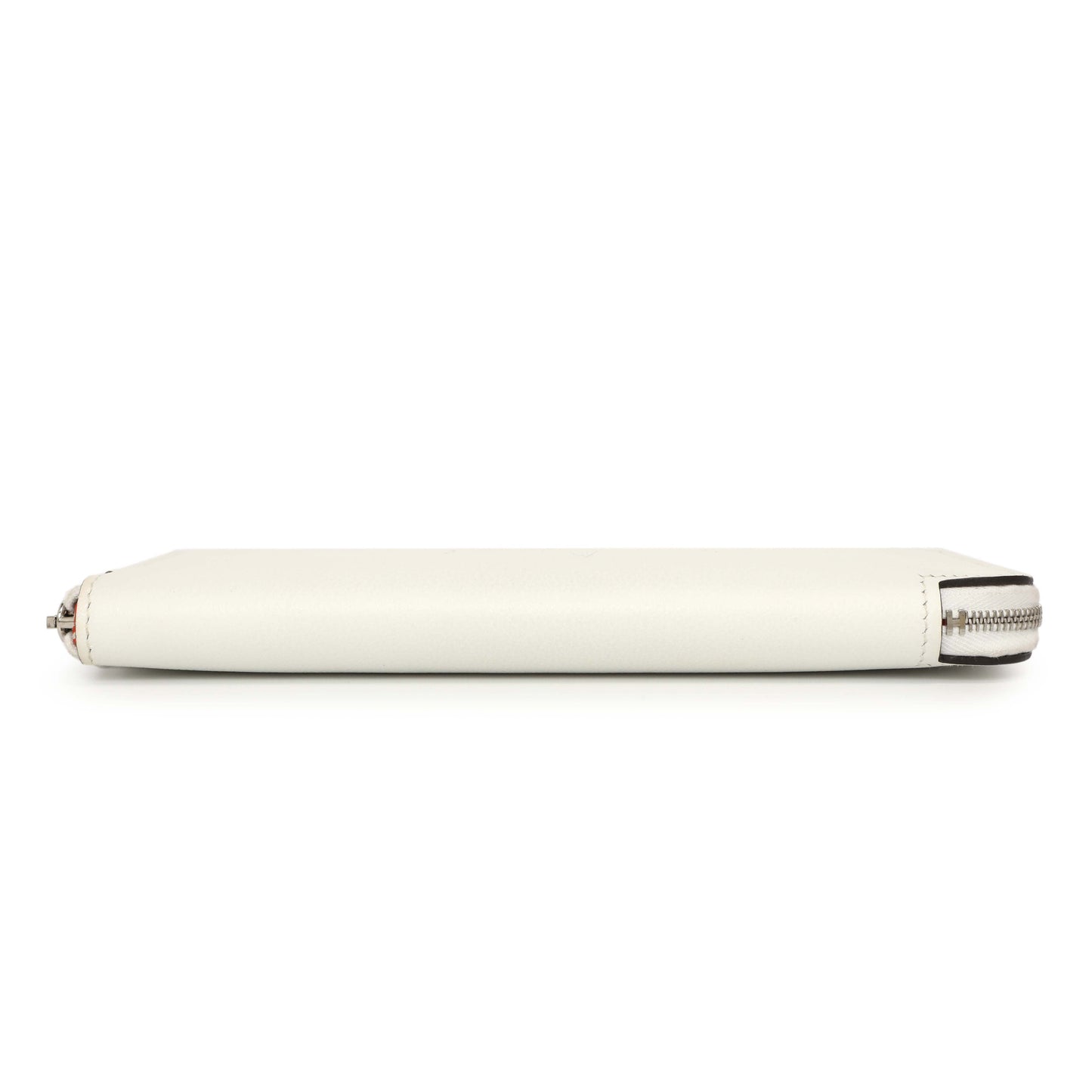 Exclusive Hermes New White Evercolor Silk'in Long Wallet — Back View