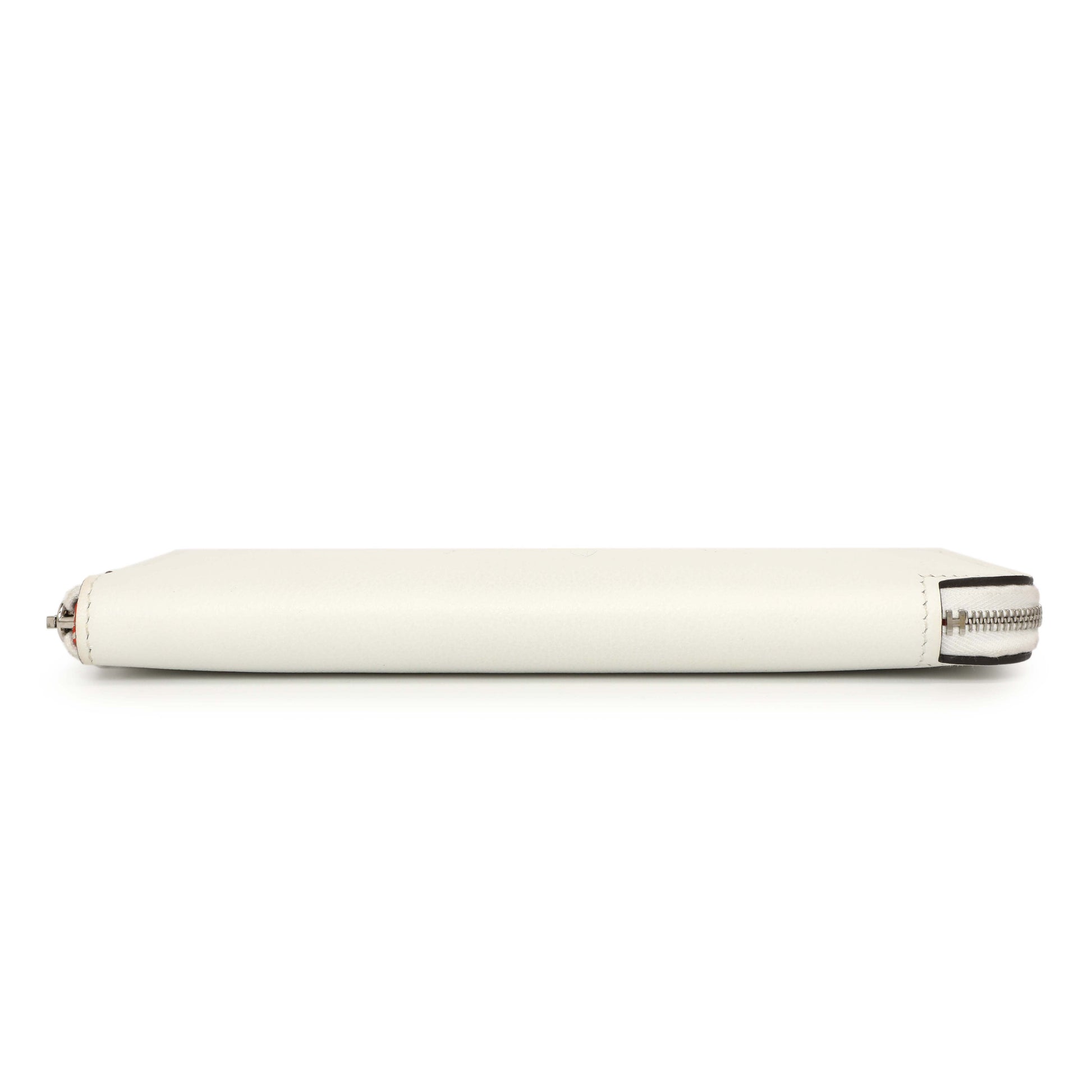 Exclusive Hermes New White Evercolor Silk'in Long Wallet — Back View