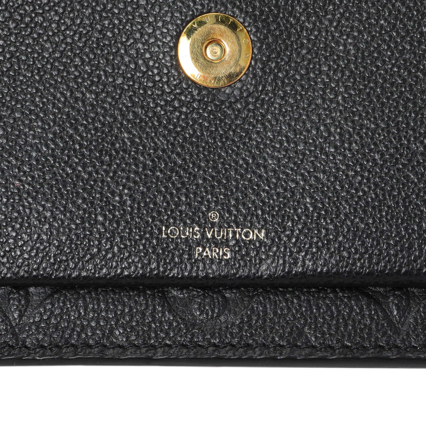 Exclusive Louis Vuitton Black Empreinte Vavin Chain Wallet — Detail View