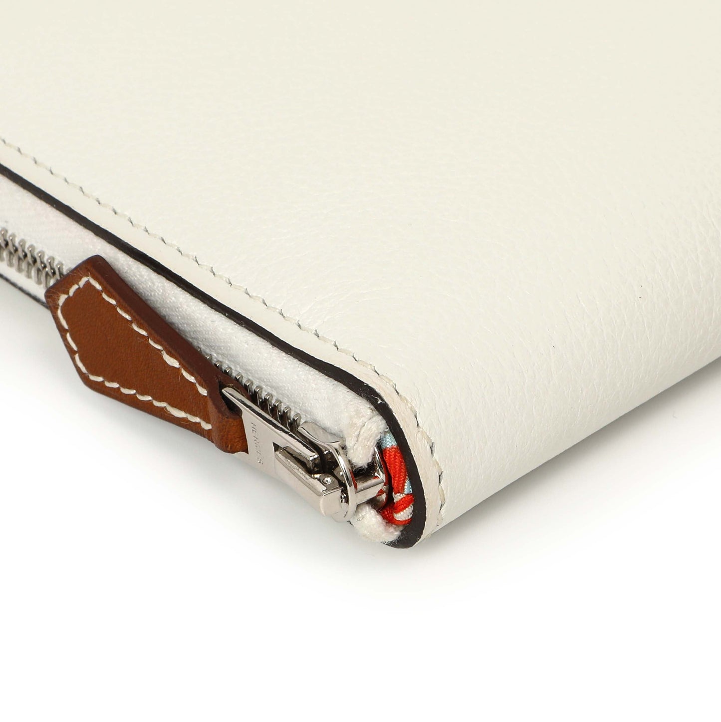 Exclusive Hermes New White Evercolor Silk'in Long Wallet — Top View